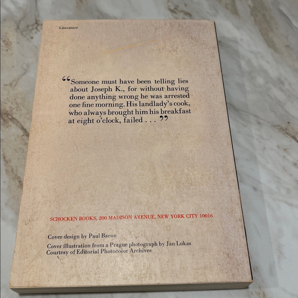 VTG 1976 Kafka 'The Trial' Paperback Book - Picture 3 of 8